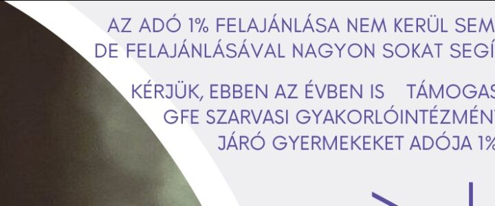 Támogassa intézményünket adója 1%-ának felajánlásával!