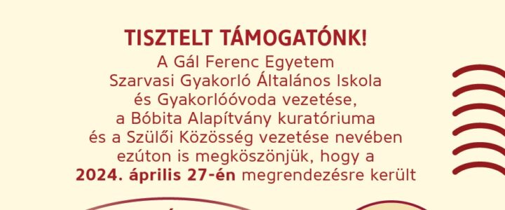27. Bóbita bál – Köszönet