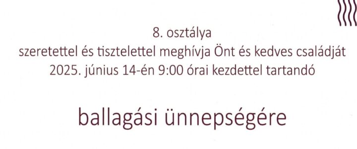 Ballagás 2025.