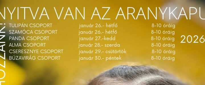 NYITVA VAN AZ ARANYKAPU