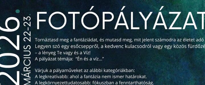Fotópályázat – Víz világnapja